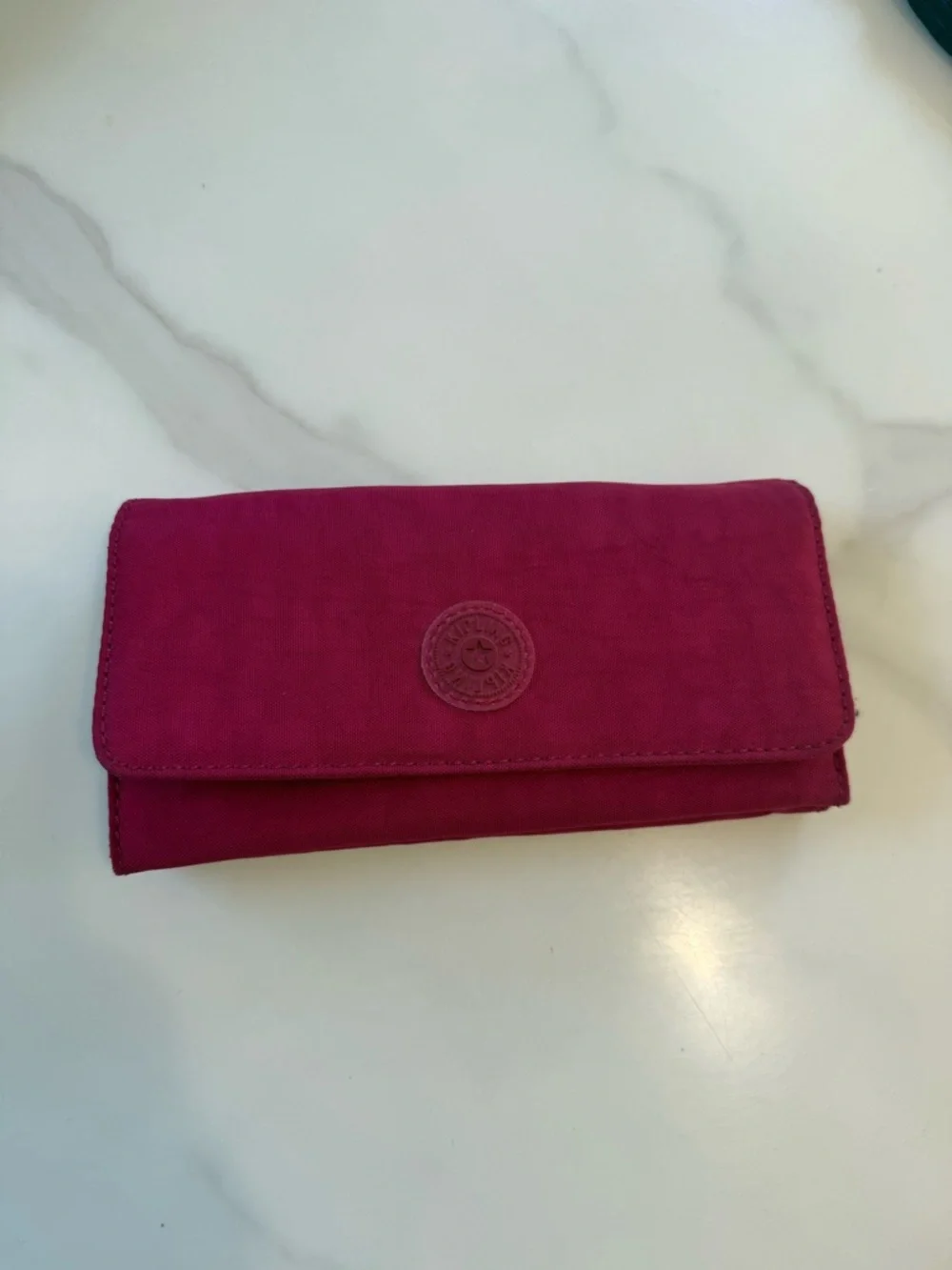 Kipling Magenta Fold-Over Wallet